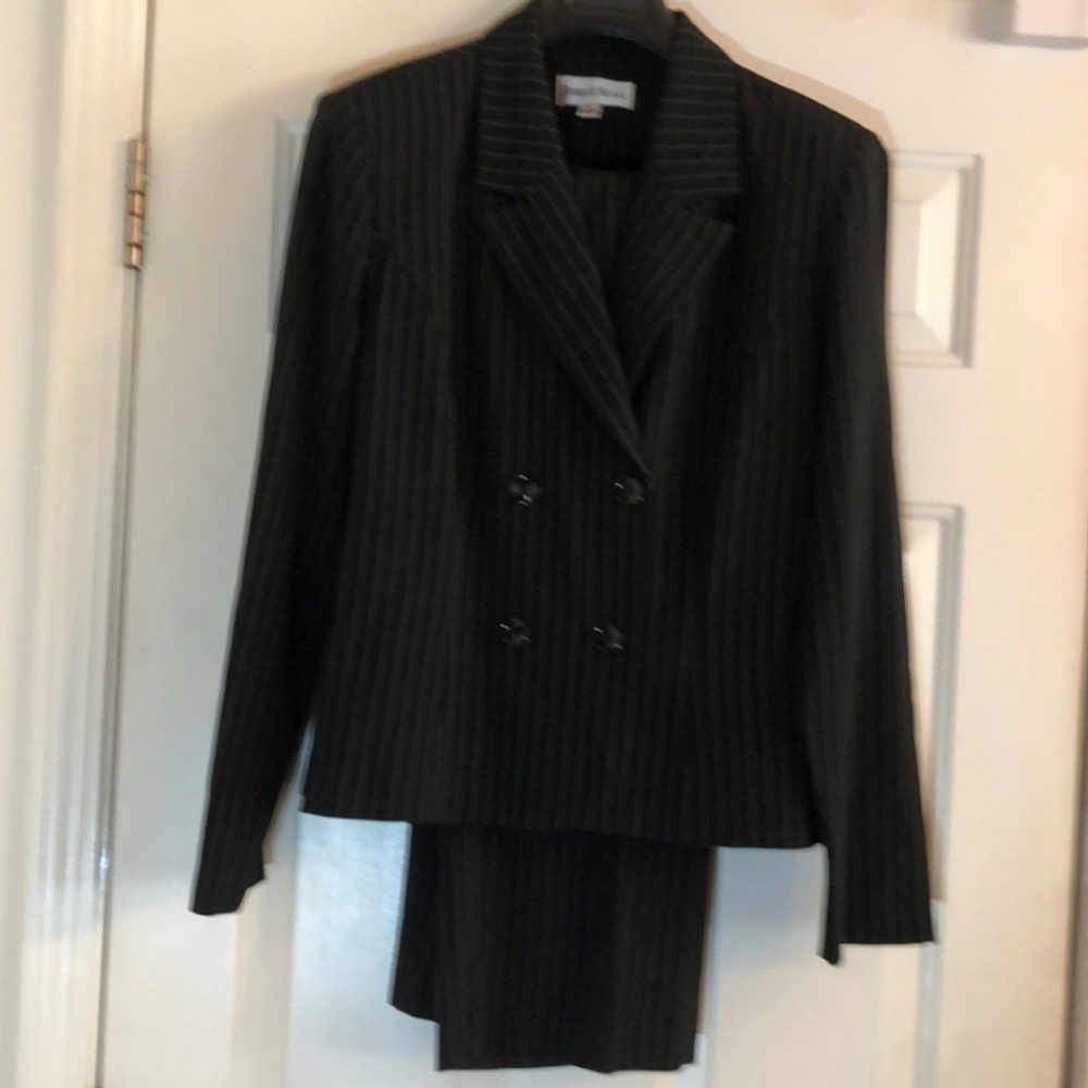 Black pinstripe pant suite size 16